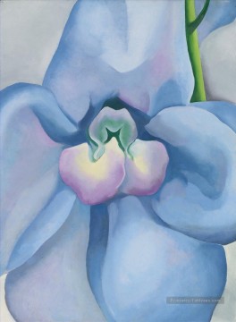 LA fleur bleue Georgia Okeeffe modernisme américain Precisionism Peinture à l'huile